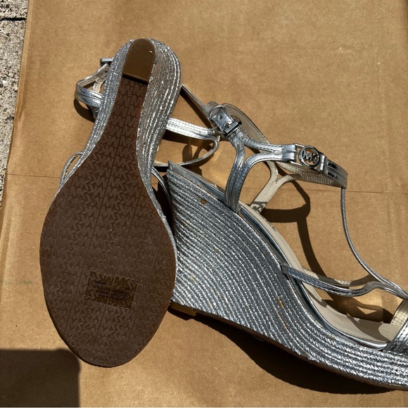 Michael Kors Michael Ankle Strap Platform Wedge Sandals - Picture 7 of 11